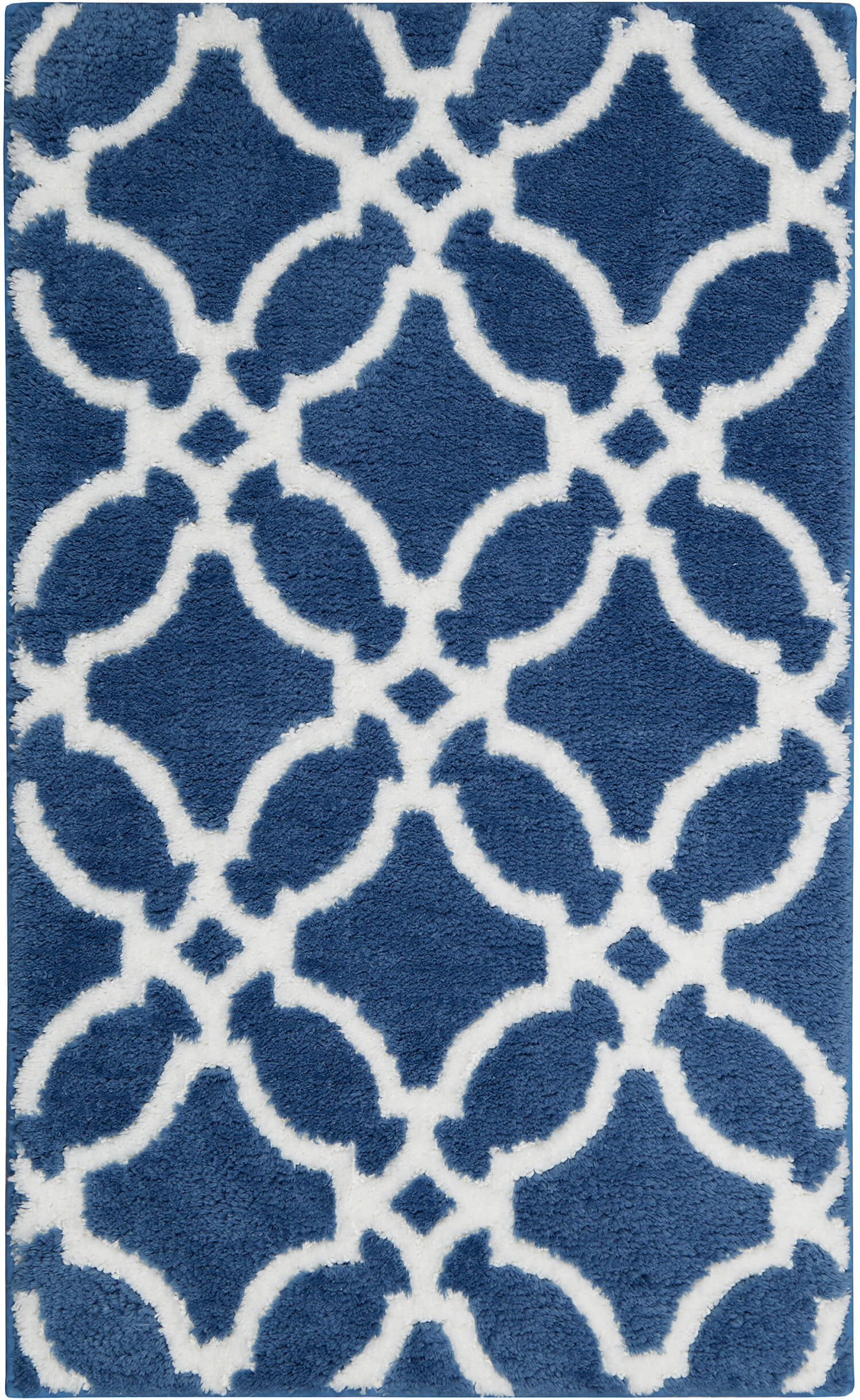 Compass Denim Blue & Brown Bath Mat – Covered By Rugs